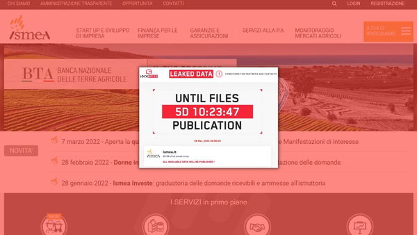 Attacco hacker ISMEA: «Stiamo valutando la situazione lato legale e lato Garante Privacy»