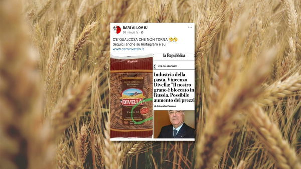 La bufala social su pasta Divella e il grano 100% italiano (in realtà usato solo per alcuni prodotti)