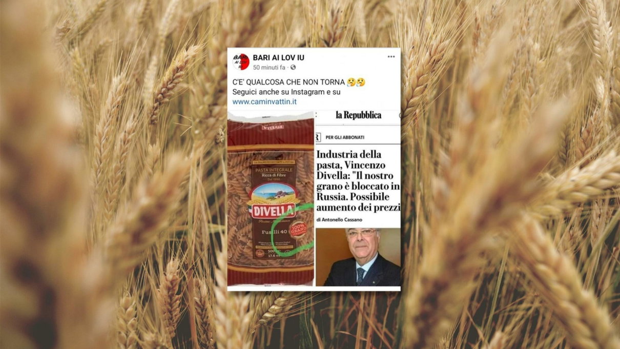 La bufala social su pasta Divella e il grano 100% italiano (in realtà usato solo per alcuni prodotti) article-post