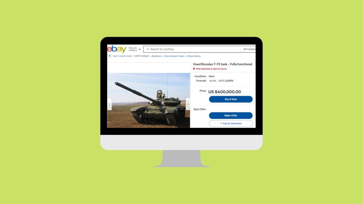 No, gli ucraini non stanno vendendo carri armati russi su eBay article-post