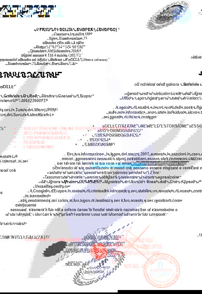 convocazione Europol