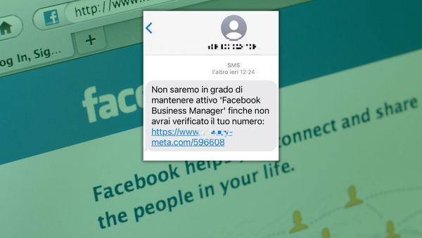La truffa dell’sms in cui è scritto che stanno per disattivare Facebook Business Manager