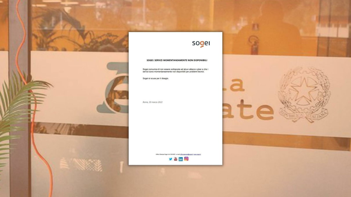 Il down di Sogei: «Problema tecnico, non attacco hacker» article-post