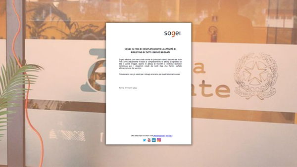 Sogei attende comunicazione per i disservizi creati da Areti