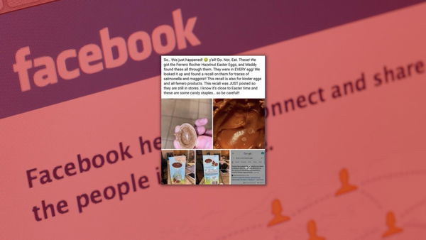 Che cosa c’entra la foto dei vermi nelle uova Ferrero con i prodotti richiamati per salmonella dalla società (nulla!)