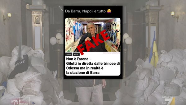 No, Massimo Giletti non sta facendo i suoi collegamenti dalla stazione di Barra (Napoli)