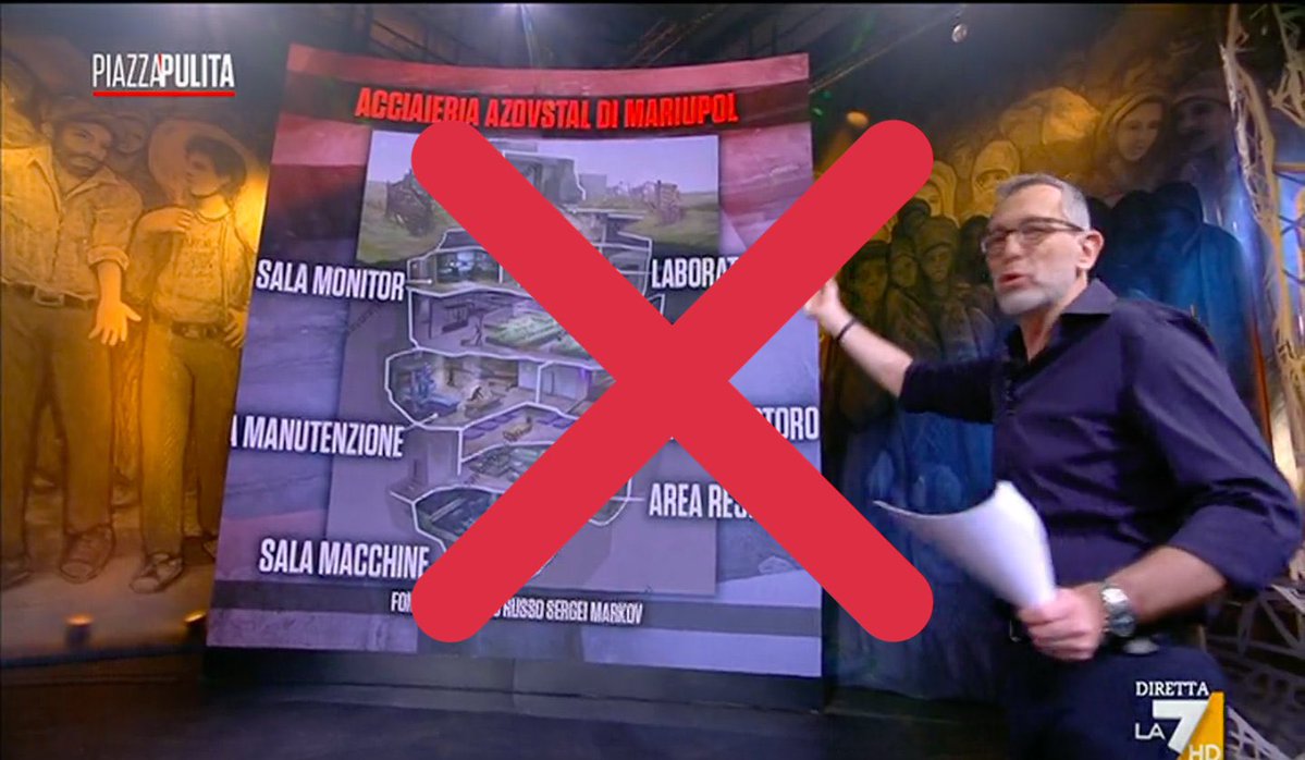 Piazzapulita ha ammesso di aver condiviso una grafica fake dell’acciaieria di Azovstal article-post