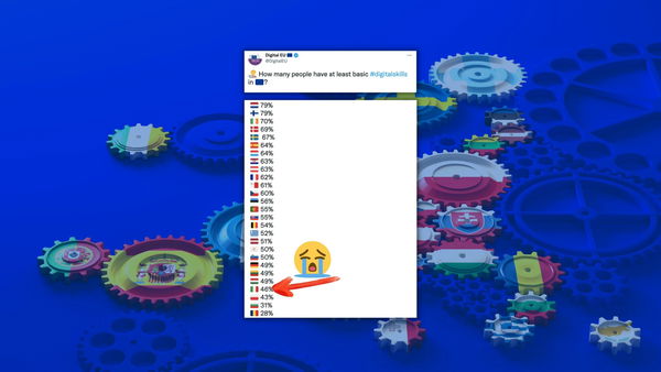 Nella classifica delle digital skills, la bandierina italiana è giù, giù, giù nella classifica