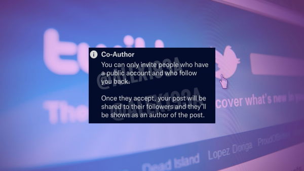 Anche su Twitter potrebbe arrivare la funzione co-autore