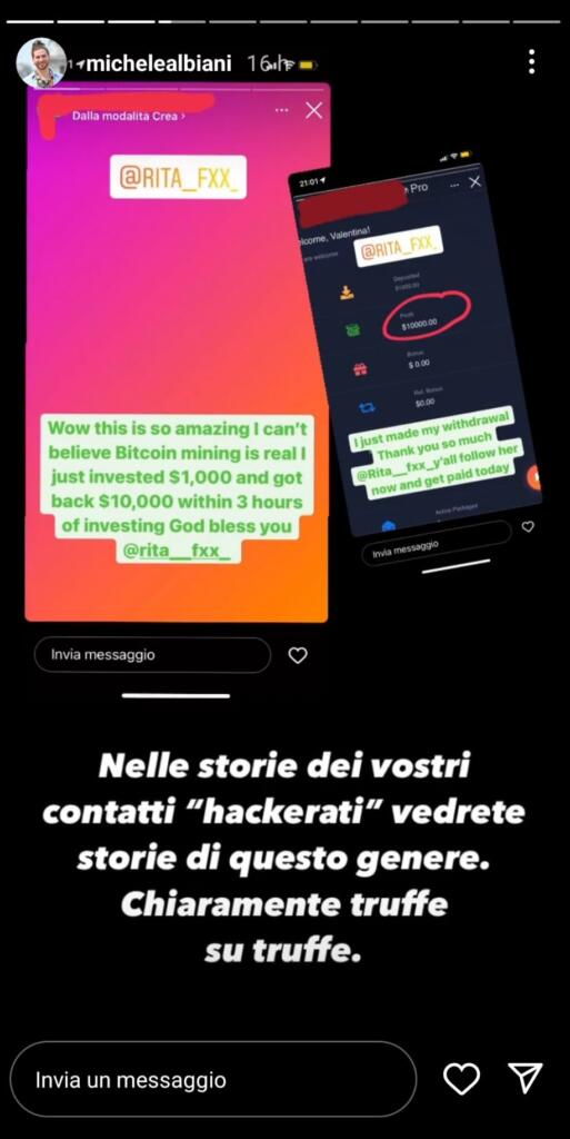 furto account instagram