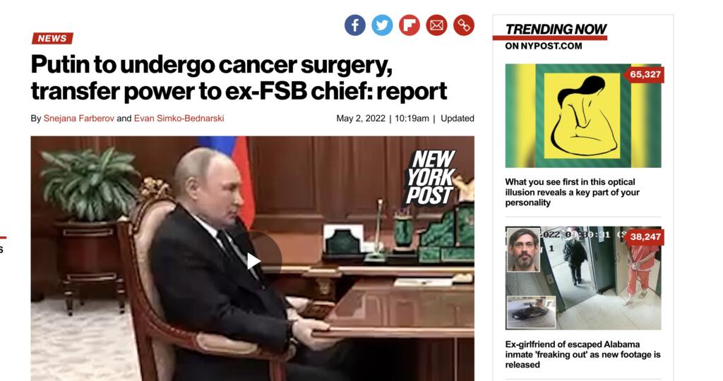 Cancro Putin NY Post