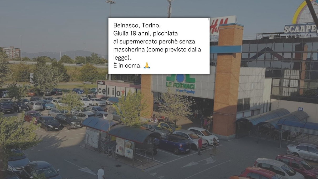 La storia (che non esiste) della 19enne picchiata in un supermercato di Beinasco perché senza mascherina article-post