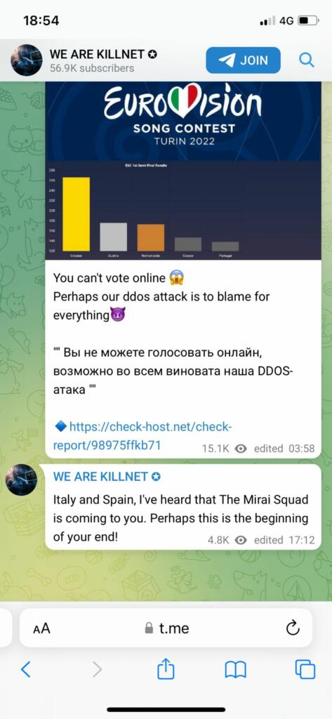 rivendicazione Killnet