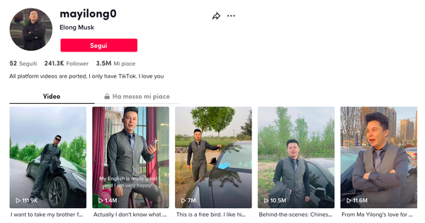 Il sosia cinese virale di Elon Musk, Yilong Ma, è stato sospeso dalle versioni cinesi di TikTok e Twitter