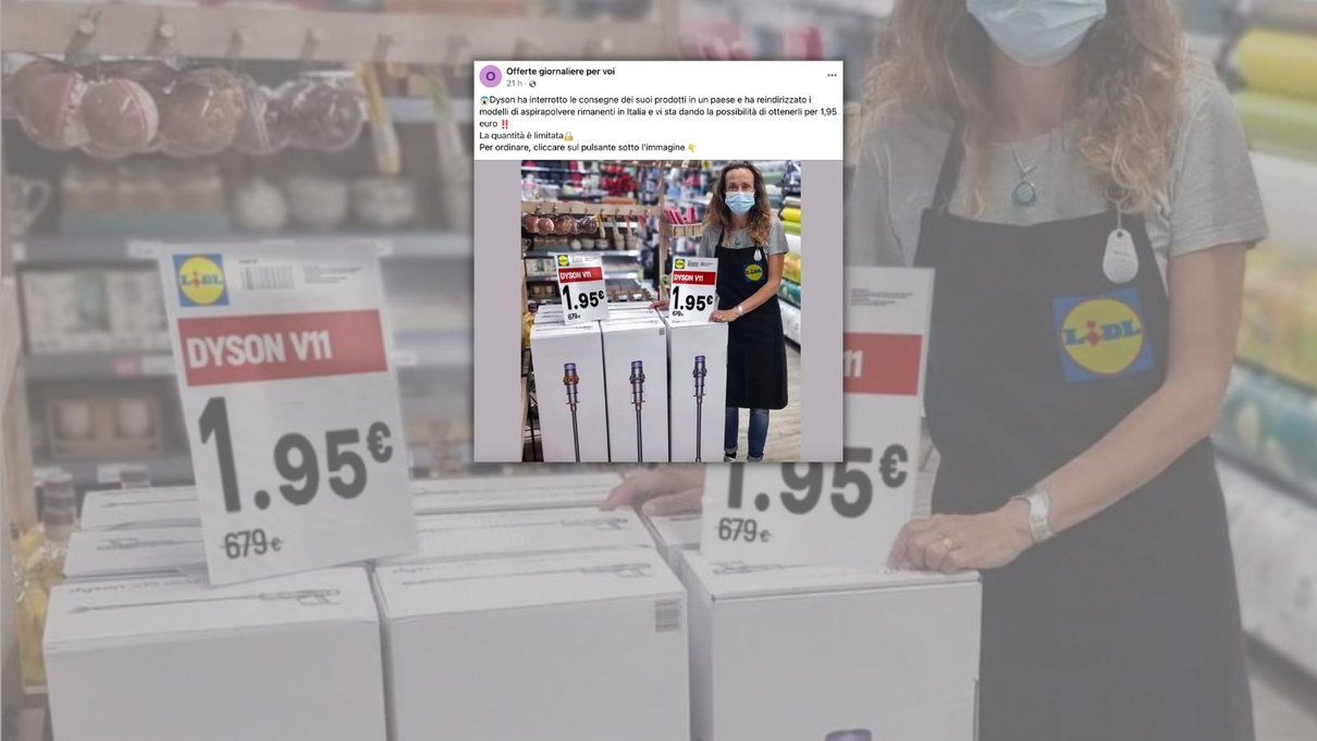 Non è vero che Dyson ha interrotto «le consegne dei suoi prodotti» che ora sono in vendita a 1.95 euro article-post