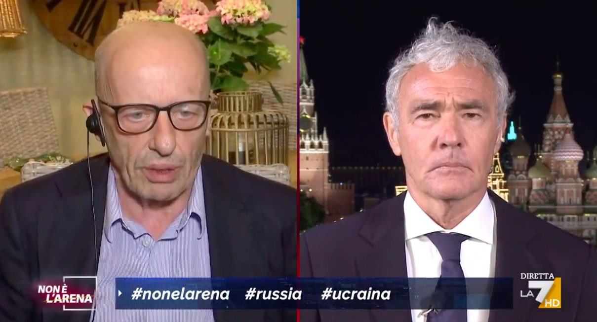 Mentre Giletti è a Mosca, Sallusti abbandona lo studio perché il Cremlino «è un palazzo di m***a» article-post