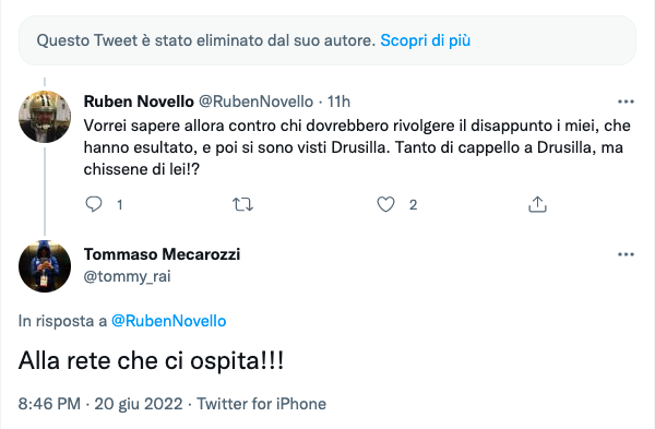 Raidue su Benedetta Pilato