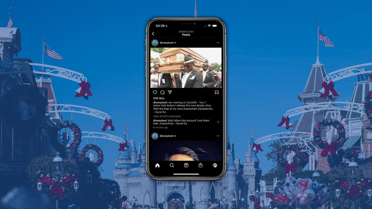 I deliranti post pubblicati dall’uomo che ha hackerato i profili social di Disneyland article-post