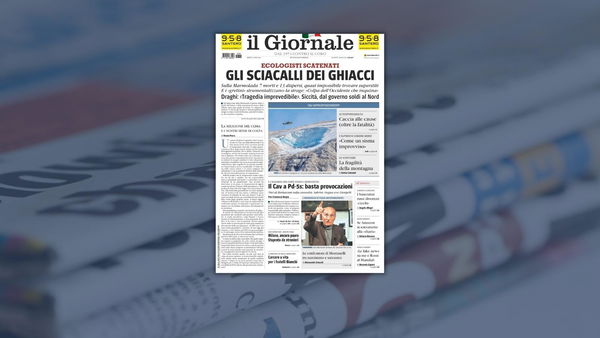 La prima pagina de “Il Giornale” sugli «Sciacalli dei ghiacci» che viene smentita dalle pagine interne de “Il Giornale”