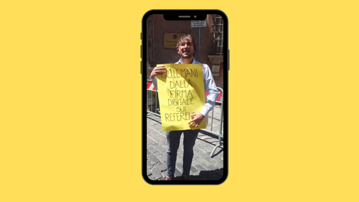 È iniziata la protesta contro il ministro Colao per le sue parole sulla piattaforma per la raccolta firme digitali article-post