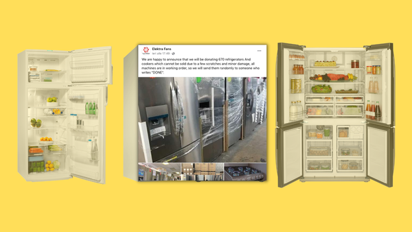 Non c’è nessun Elektra Fans che ti regalerà un frigorifero se scrivi “fatto” su Facebook