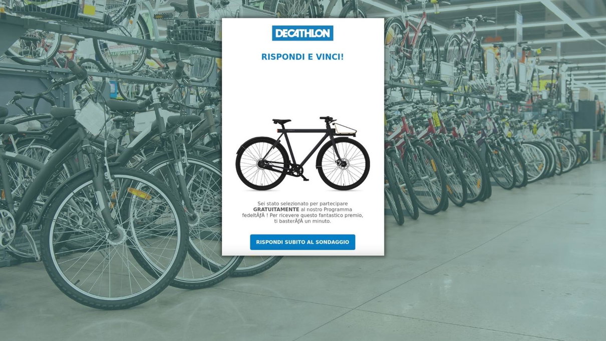 No, Decathlon non vi regalerà una bicicletta partecipando a un sondaggio article-post