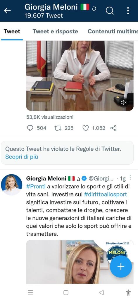 video meloni stupro piacenza twitter