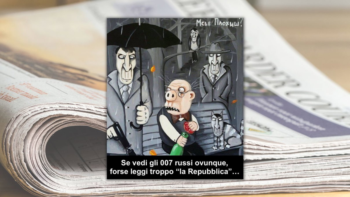 All’inchiesta di Repubblica sulla spia russa a Napoli l’ambasciata risponde con una vignetta article-post