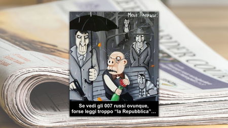 All’inchiesta di Repubblica sulla spia russa a Napoli l’ambasciata risponde con una vignetta article-post