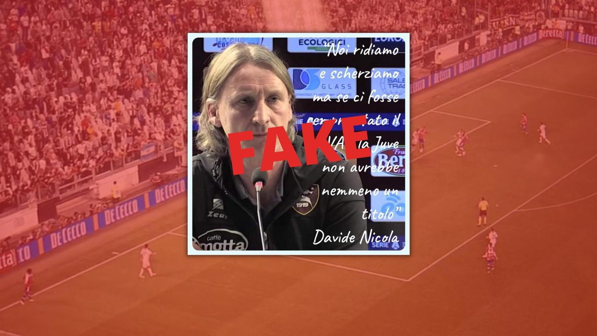 Davide Nicola non ha mai detto che se ci fosse sempre stato il Var “la Juve non avrebbe vinto nemmeno un titolo” article-post
