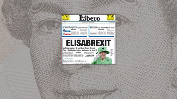 La macabra ironia di Libero sulla morte della Regina Elisabetta II