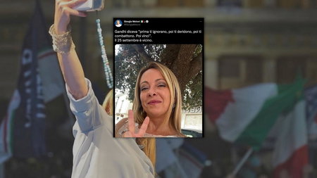 Giorgia Meloni cita Gandhi con una frase mai pronunciata da Gandhi article-post