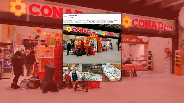 Conad non sta inviando “sacchetti regalo” a chi scrive «fatto» su Facebook