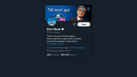 Il defacing dell’account Twitter di Vittorio Sgarbi, a nome di Elon Musk article-post