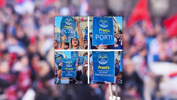 La protesta pacifica contro Giorgia Meloni a Caserta diventata virale sui social