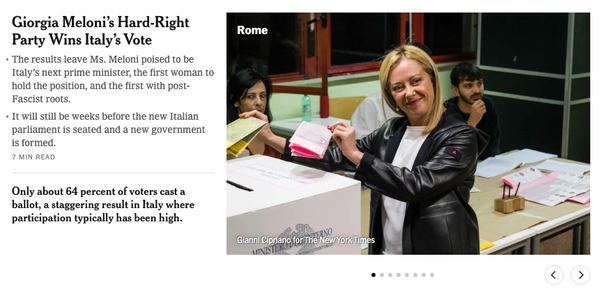 I giornali stranieri usano la parola «post-fascista» e fanno confronti con Mussolini