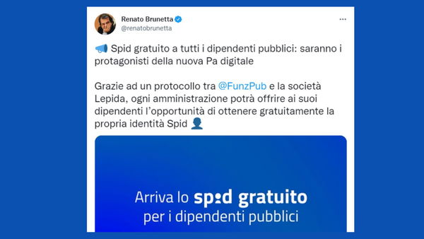 I dipendenti pubblici potranno ottenere lo Spid gratuito