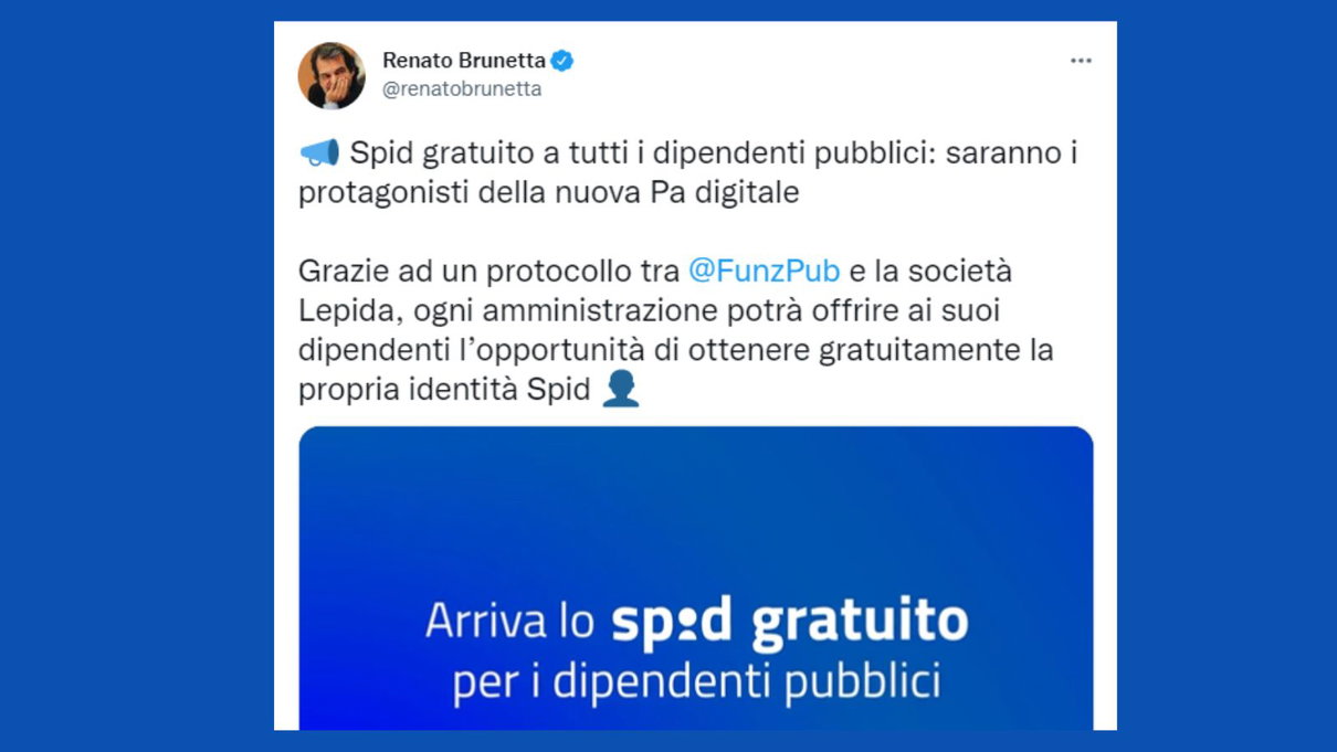 I dipendenti pubblici potranno ottenere lo Spid gratuito article-post
