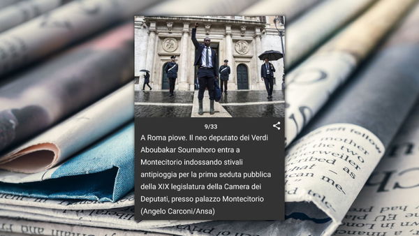 La pioggia a Roma non c’entra con gli stivali indossati da Aboubakar Soumahoro entrando a Montecitorio