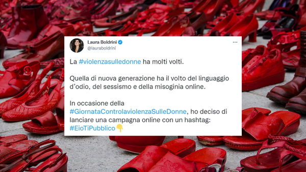 La campagna #EIoTiPubblico lanciata da Boldrini per contrastare l’odio online contro le donne