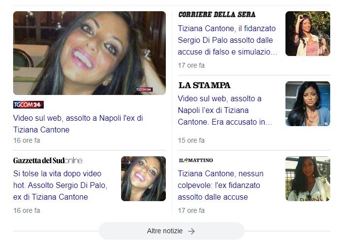 Tiziana Cantone Video Hot - L'assoluzione di Di Palo, l'ex fidanzato di Tiziana Cantone | Giornalettismo