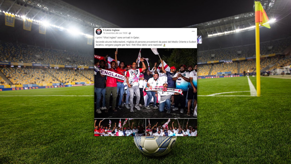 La storia dei tifosi fake che vengono pagati per fingersi sostenitori della nazionale inglese in Qatar article-post