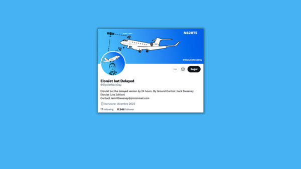 Ora Jack Sweeney di @ElonJet posta i voli di Musk, ma 24 ore dopo. Per ora, non è stato bannato