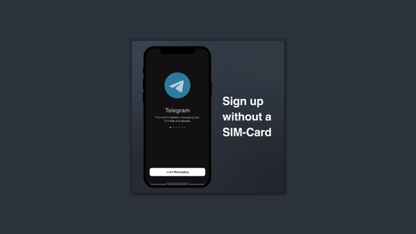 Ora ci si può iscrivere a Telegram, anche senza collegare una SIM