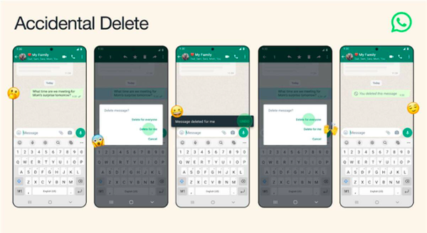 Hai solo 5 secondi per ripristinare un messaggio eliminato per sbaglio su WhatsApp