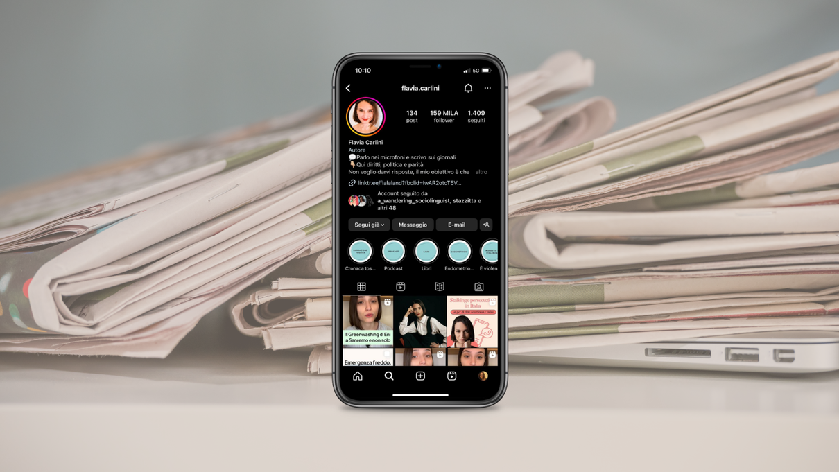 Flavia Carlini, né giornalista né influencer: «La mia formazione è sul merito, non sul metodo» article-post