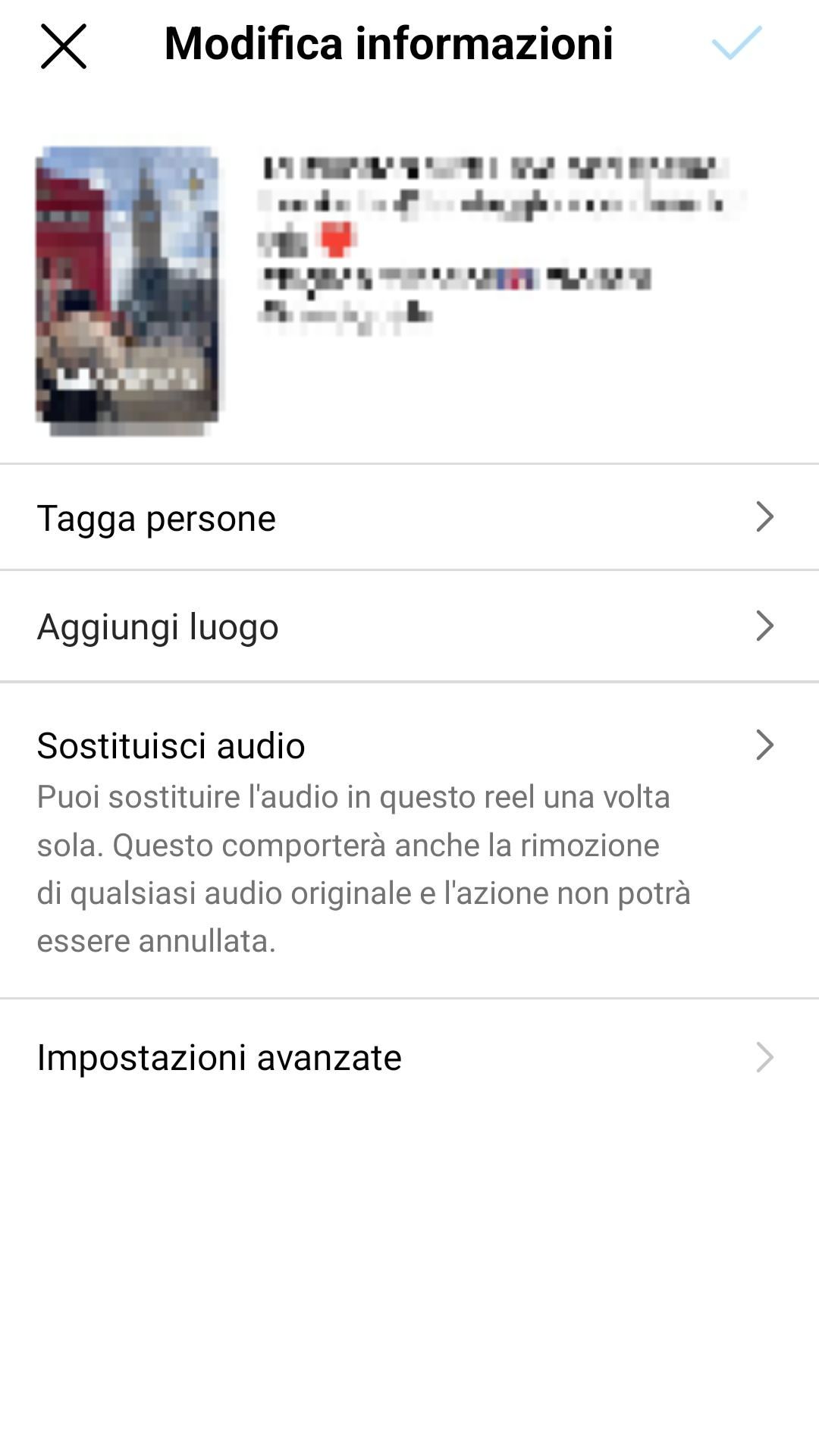 come modificare audio reel