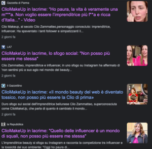 titoli giornali ClioMakeUp