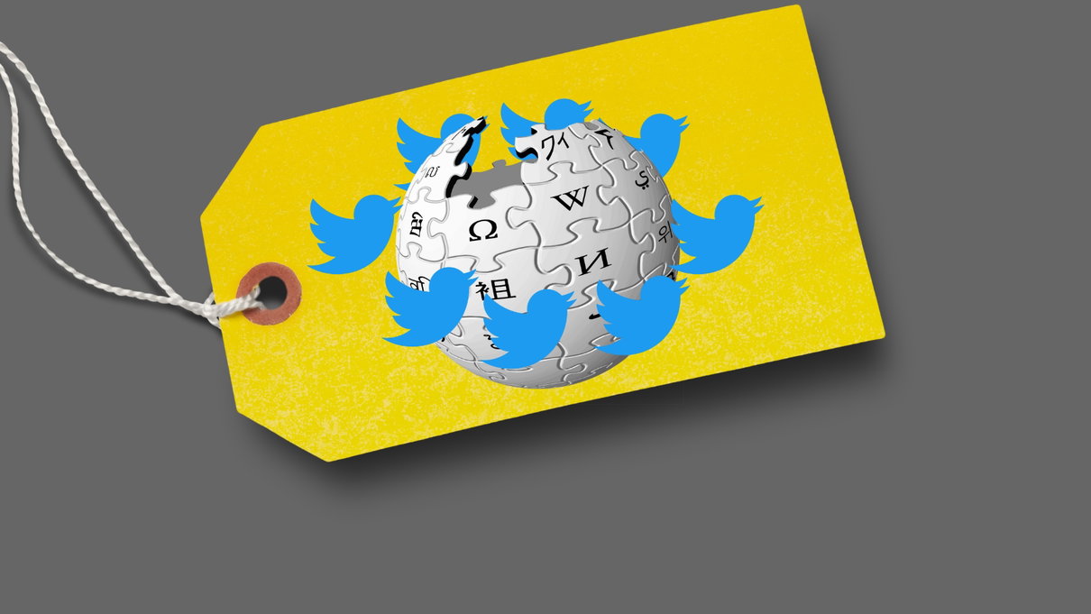 Tra i criteri per decidere chi deve ricevere l’etichetta di Twitter c’è una pagina Wikipedia article-post