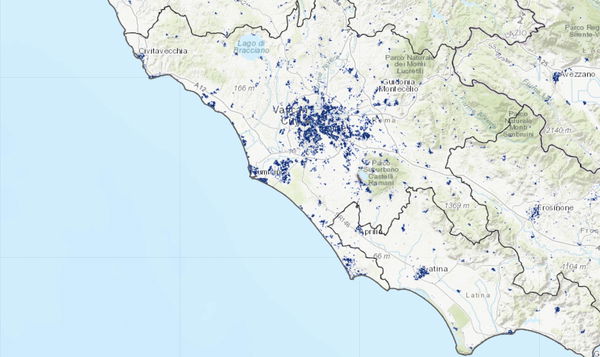 La mappa delle aree coperte dalla banda ultralarga in Italia